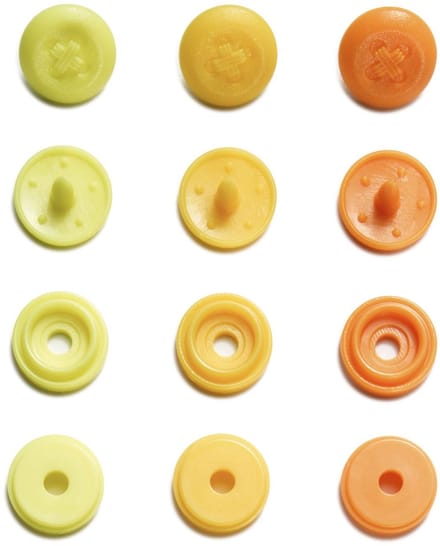 PL ColorSnapsMini knoop afb. geel 36st - Drukknopen Color Snaps - Prym