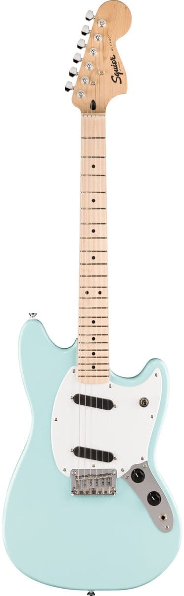 Squier Sonic Mustang MN Daphne Blue - ST-Style elektrische gitaar