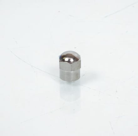 1 Bouchon de valve en acier chromé tête bombée pour moto scooter auto cyclo mob