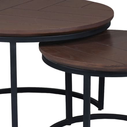 Starfurn salontafel otik walnut oak 70 cm set van 2