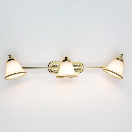 Licht-Erlebnisse - Grando - Wandlamp - E14 - van - Metaal glas - in - goud wit