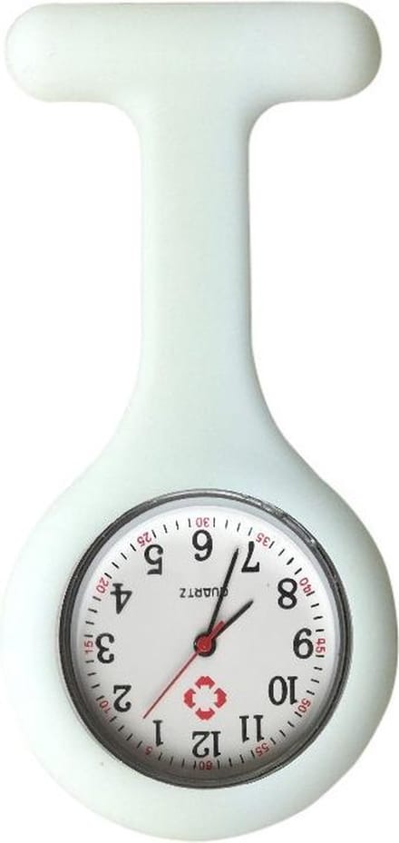 Fako® - Verpleegstershorloge - Zusterhorloge - Siliconen Uni - Wit