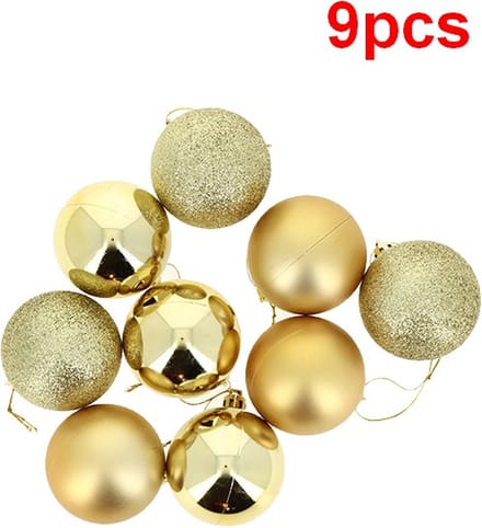 Kerstballen 9 st GOUD Ø6cm - Plastic - Or - SILUMEN