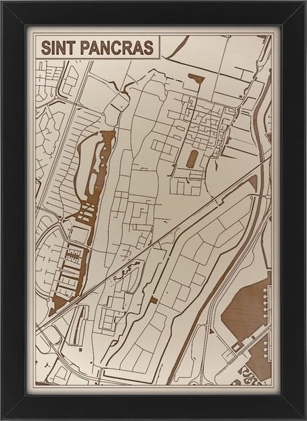 Houten stadskaart van Sint Pancras