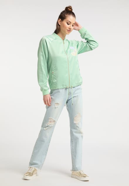 Mymo Satijnen blouson Dames neo munt