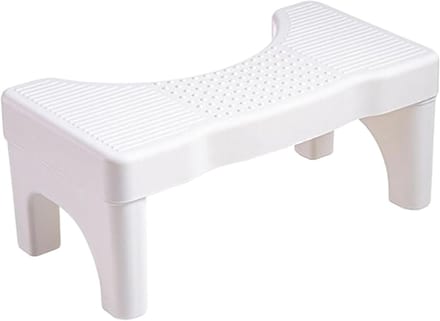 Toilet Kruk - Potty Stoel - Verbeterde Houding - Antislip Ontwerp - 51x20x20 cm - Wit