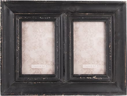 Clayre & Eef Fotolijst 10x15 cm Zwart Hout