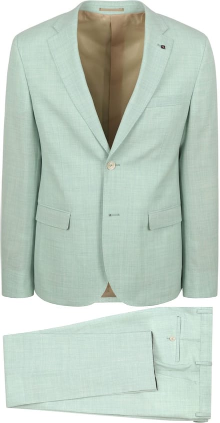 Suitable Toulon Kostuum Wol Surf Groen