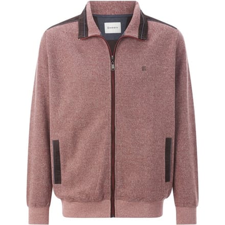Babista herren Sweatvest - 64/66 - donkerrood - Plus Size