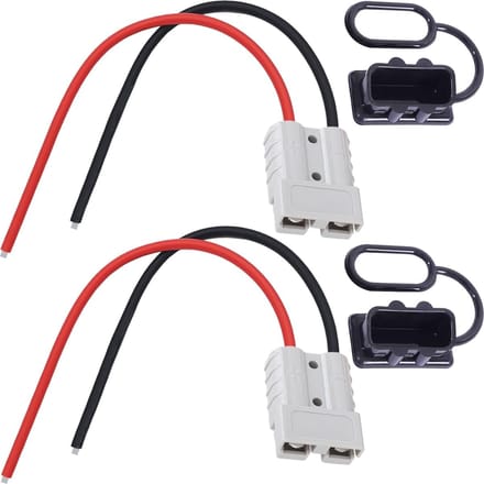 Zware Accukabel Set 50A Voor Heftruck & Trailerlier - 10 AWG Silicone Kabel 60 cm