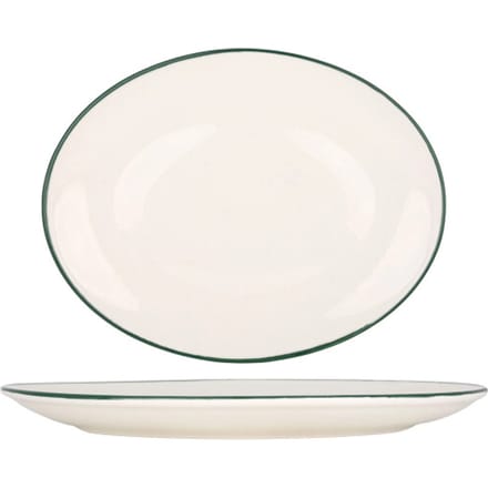 Rinart Serveerschaal - Green Edge - Porselein - 36 cm - set van 2