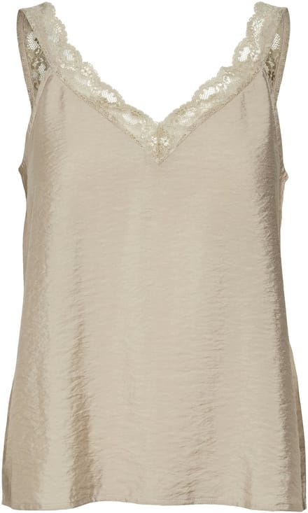 VERO MODA - VMJOSIE LACE SINGLET WVN GA - Dames - Blouses