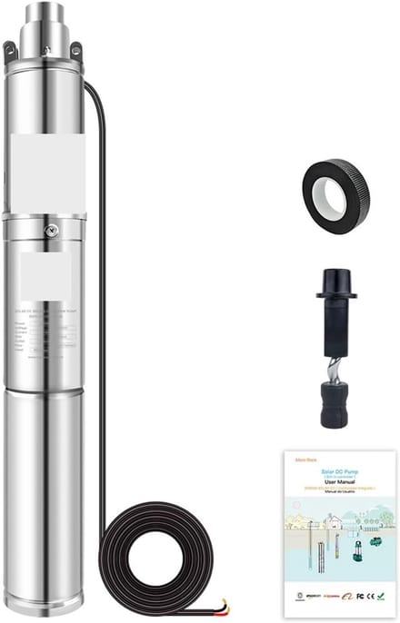 Dompelpomp Zonne-energie - Bronwater Pomp - Water Circulatie - Ingebouwde Controller - Hoge Efficiëntie