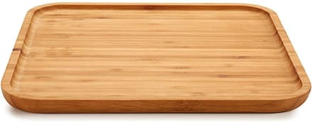 Kinvara serveerplank - dienblad - bamboe hout - 30 x 30 cm - ontbijt op bed - vierkant
