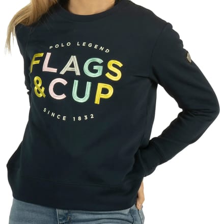 Paardrij-sweatshirt voor kinderen Flags&Cup Veria