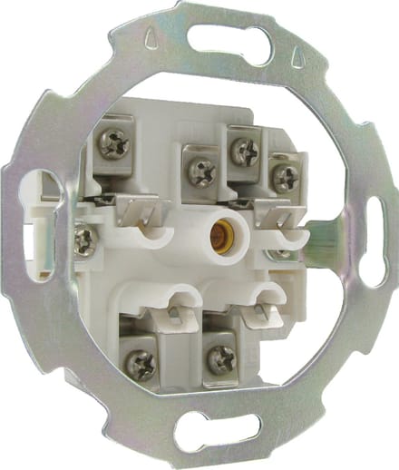Kopp Technikcenter Inbouwstopcontact Kpn - Telefonie‑wandcontactdoos - 4‑polig - Onbehandeld Staal