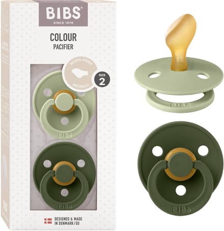 BIBS Colour Fopspeen - 6-18 mnd - 2-pack - Anatomisch - Sage/Hunter Green