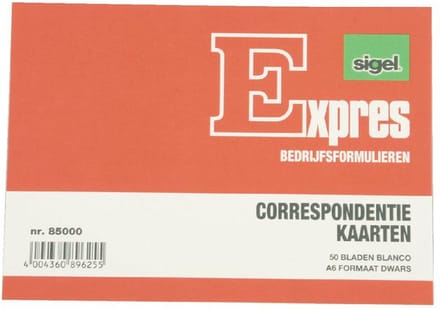 Correspondentiekaart sigel expres a6 ivoorkarton | 20 stuks
