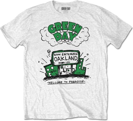 Green Day - Welcome To Paradise Heren Tshirt - L - Wit