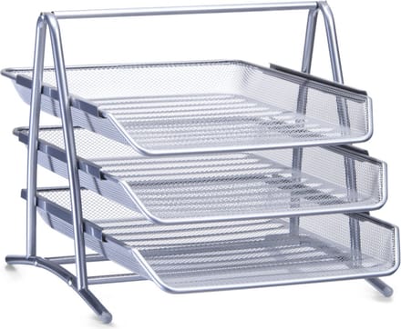 Zeller Brievenbak - metaal - postbakjes - 35 x 27 cm - sorteerrek - mesh