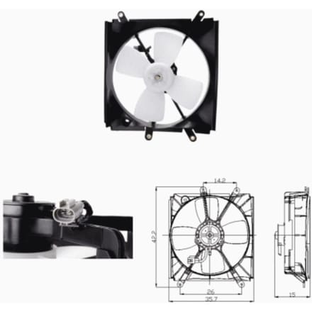 Koelventilatorwiel, motorkoeling NRF 47693