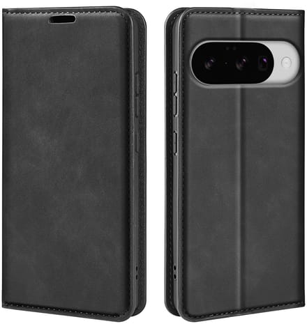 MobyDefend Hoesje - Geschikt voor Google Pixel 10 / Google Pixel 10 Pro - Luxe Wallet Bookcase (Magnetische Sluiting) - Zwart