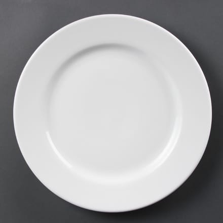 Olympia Whiteware borden met brede rand | 31 Ø cm | 6 Stuks