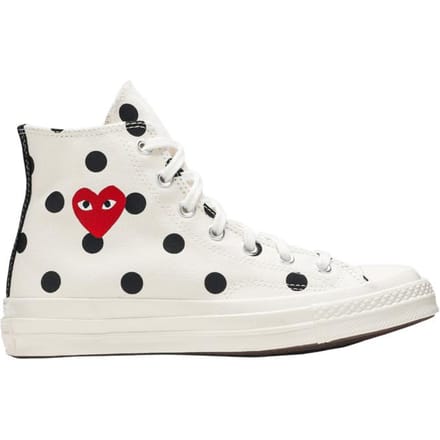 Converse Chuck Taylor All Star 70 Hi Comme des Garcons PLAY Polka Dot 36.5 white