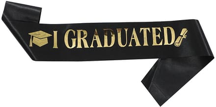 BTH - Sjerp - Geslaagd - Versiering - I Graduated - Graduation - Photobooth - Blauw & Goud - 1 Stuk