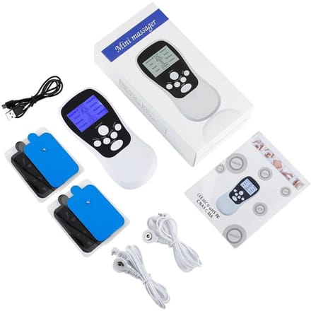 8-Modus EMS Elektrische Spierstimulator Acupunctuur Lichaamsmassage Digitale Therapie Massageapparaat Spierstimulator Elektrostimulator CN wit