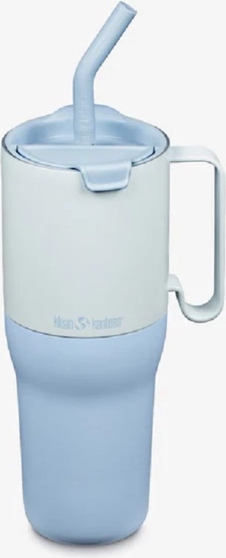 Klean Kanteen Rise Tumbler 1065 ml - Straw Lid Ice Blue- Geïsoleerde drinkbeker met rietje