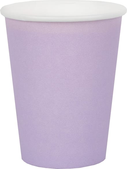 Santex feest/verjaardag bekertjes - 10x stuks - karton - lila - 270 ml