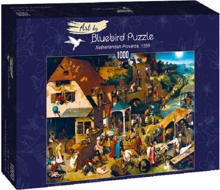 Bluebird Puzzle kunst puzzel Pieter Bruegel the Elder Netherlandish Proverbs 1000 stukjes.