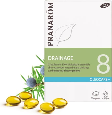 Pranarom - Capsules n°8 - Drainage - Bio - 30 capsules