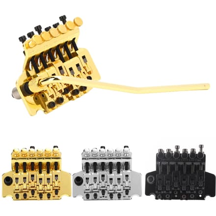 Dispositif Stabilisateur à Ressorts Double Bascule pour Système de Chevalet Tremolo de Guitare Électrique or