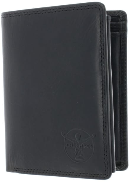CHIEMSEE Leren Portemonnee Dalian Wallet With Flap Black Zwart