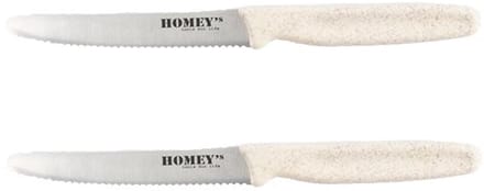 Homey's Mölti VITT 2-delige Tomatenmessenset - 11cm - Wit - Kartel