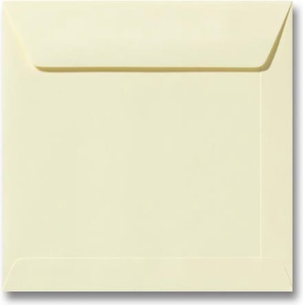 Envelop 22 x 22 Zachtgeel, 100 stuks