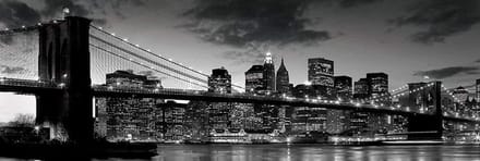 Brooklyn Bridge at Dusk Poster 30.5x91.5cm