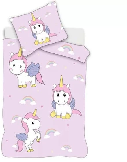 Unicorn Dekbedovertrek 100 X 135 Cm Katoen lila