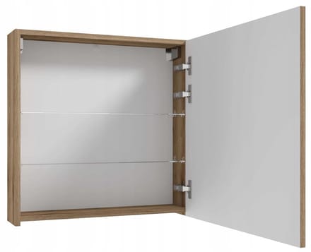 Deftrans Rietti - Badkamerkast met Spiegel - Hangend - Dąb Evoke - 60x60 cm