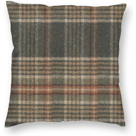 Housse de coussin carrée à carreaux vert forêt et marron Polyester Lin Velours Fermeture éclair créative Décorative Housse de coussin de lit Peach skin 18*18(CM)-1Pcs black