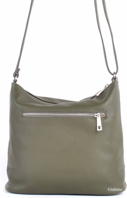Giuliano schoudertas Dewi - Olijfgroen - Made in Italy