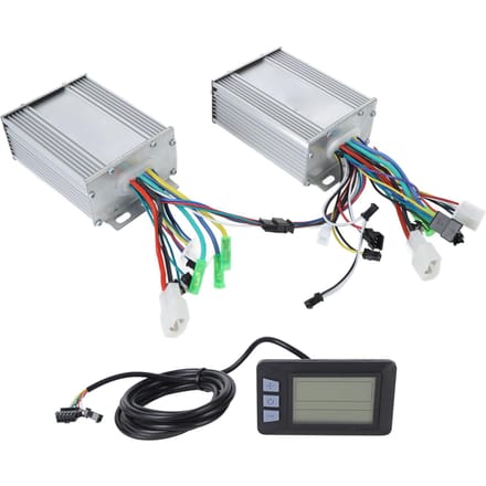 48V 60V 450W Elektrische Fiets Conversie Kit Dubbele Aandrijving Motor Controllers en Display Paneel voor white