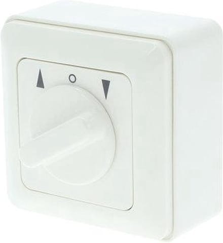 BERKER serie AP jalouzieschakelaar opbouw met draaiknop | creme