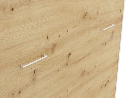 Vente-unique Bedkast hout natuurlijk licht, wit 160 x 200 cm