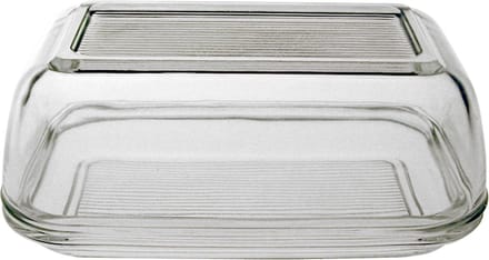 Boterpotje 17x10,5xh6,2cm Glas