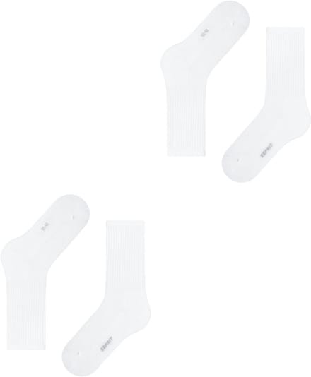 Esprit Basic Tennis 2-Pack eenkleurig katoen multipack sokken dames veelkleurig - maat 39-42