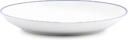 BonBistro Plat bord 15cm coupe blue rim Basic White (Set van 6)