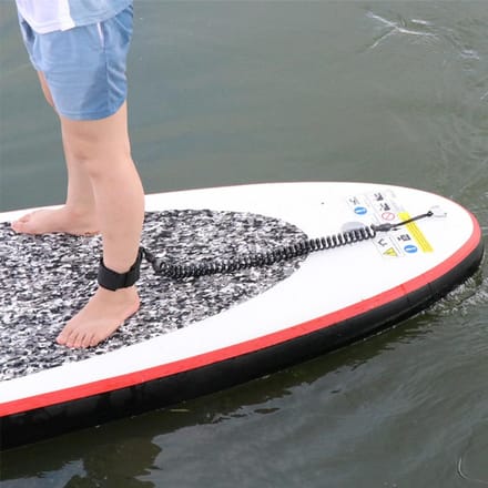 Surfplank Leash TPU Surfen Gekrulde Koord Voet Leash Touw Paddle Board Surf Leash white